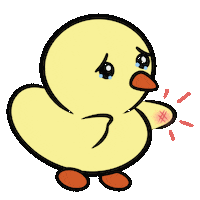 DuckieandDuck love sad kiss cry Sticker