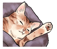Tired Cats Sticker
