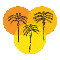 Palm Trees Love Sticker