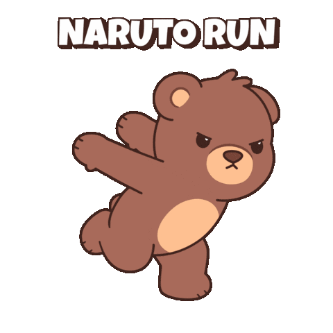 Teddy Bear Running Sticker by BEARISH