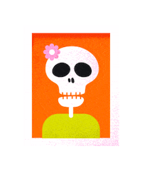 Halloween Skeleton Sticker by Outcrowd Design