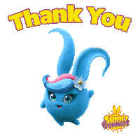 Cheers Thank You Sticker by Sunny Bunnies