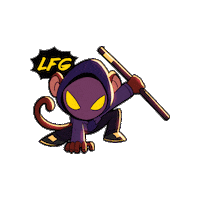 GenCityLabs anime lets go monkey chibi Sticker