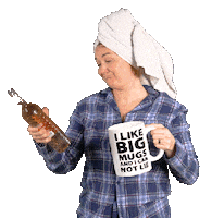 Pajama Party Drinking Sticker by Clementine Productions