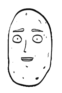ritasmgi reaction awkward emotion potato Sticker