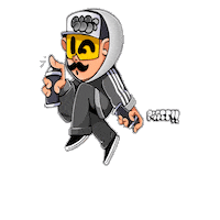 SLIGyob happy jump yellow boy Sticker