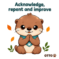 Inner Peace Reflection Sticker by Otto the Otter by GleeSpace
