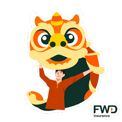 Happy New Year Lion Sticker by FWD Insurance