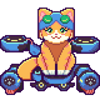 Cat Pixel Art Sticker