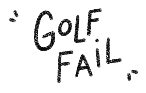 Golf Fail Sticker by Catharina Stewart