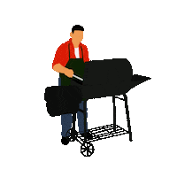 illumiinaani summer holiday bbq grill Sticker
