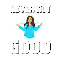 happy girl Sticker by NeverNotAwesome