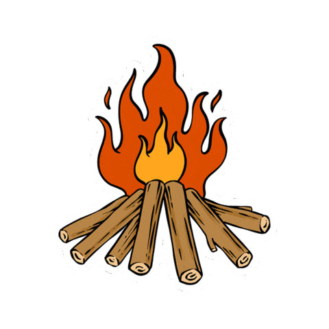 Camping Camp Fire Sticker by Jugendleiter-Blog