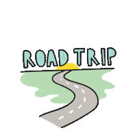 road trip car Sticker by Giobi