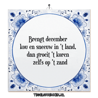 Winter December Sticker by Tegelspreuken.nl