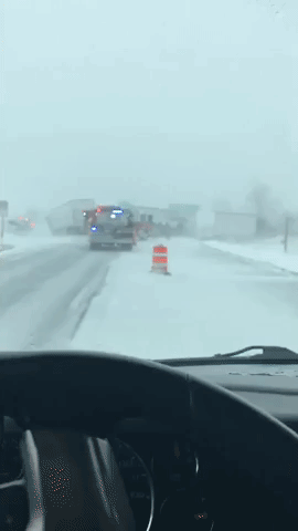 Multi-Vehicle Crash Closes Part of Central Illinois Interstate Amid Severe Winter Storm