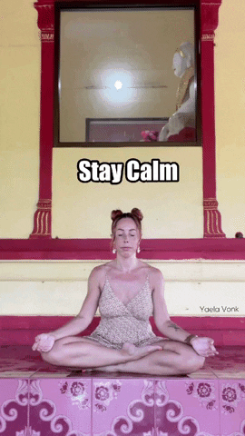 Yaelavonk peace relax yoga meditation GIF