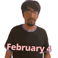 February 4 Feb Sticker