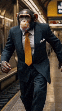 On My Way Monkey GIF by systaime