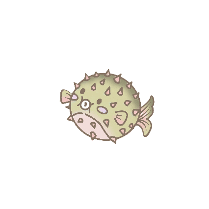 Puffer Fish Sticker by Life In Treetop
