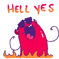 Inner Demons Yes Sticker by Lisa Vertudaches