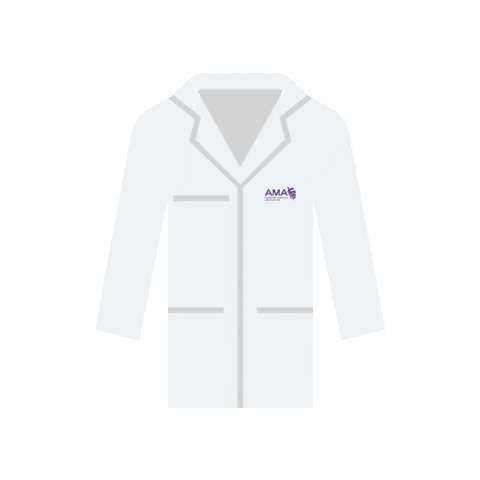 AmericanMedicalAssociation white science purple doctor Sticker