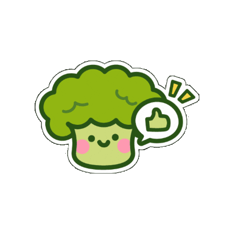 brocolices giphygifmaker kawaii ok okay Sticker
