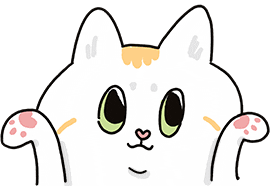 Nenekoday love happy cat heart Sticker