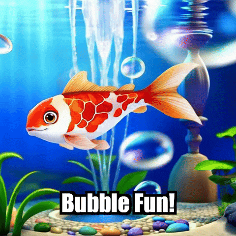 Koi Fish Bubbles GIF by TheConfishius
