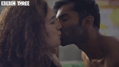 Nikesh Patel Kiss GIF by BBC Three