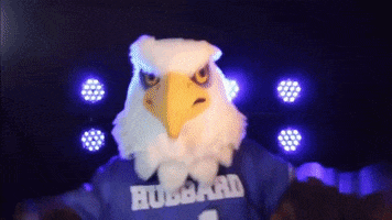 Get Loud Mascot GIF by The Hubbard Eagle