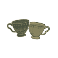 Tea Cup Vintage Sticker by Liberty Type