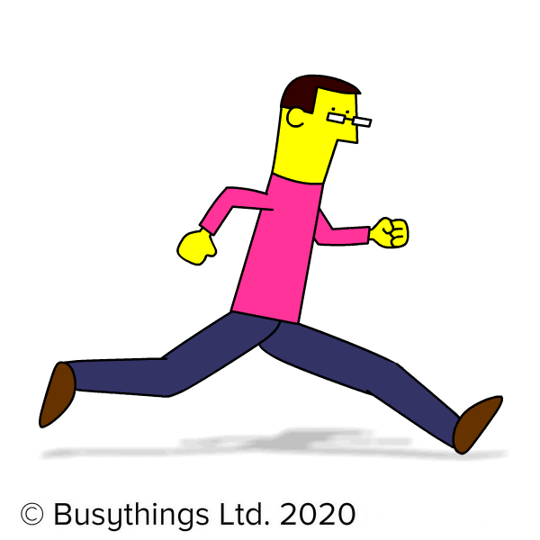 On My Way Running GIF by Busythings