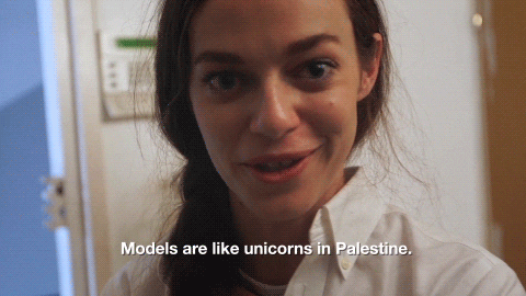 models are like unicorns in palestine GIF by STATES OF UNDRESS