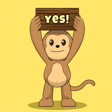 Gm Yes GIF by Wise Monkey Meme