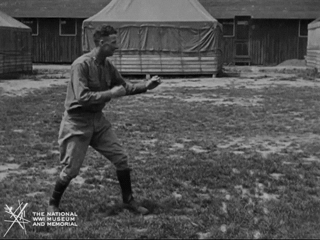 NationalWWIMuseum giphyupload black and white wrestling fighting GIF
