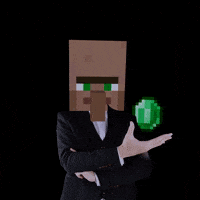 Humamoyous_ minecraft emerald villager minecraft villager GIF
