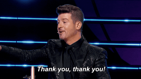 Robin Thicke Thank You GIF by The Masked Singer