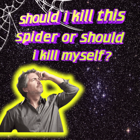 Scared Kill It GIF by AnimatedText