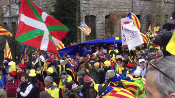 Pro-Independence Catalans March in Brussels Calling for EU Support