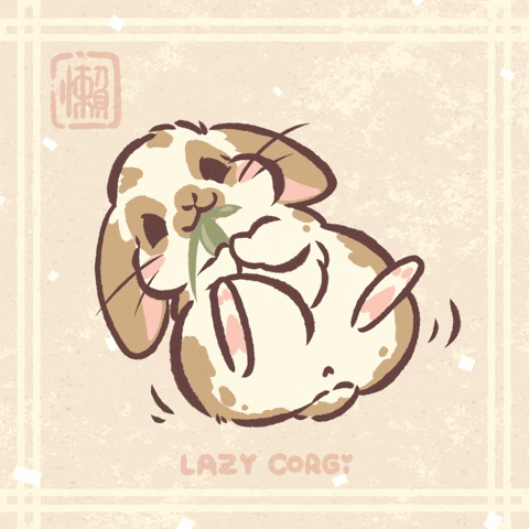 Chill Eat GIF by Lazy Corgi