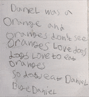 Daniel was an orange