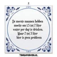 Water Humor Sticker by Tegelspreuken.nl
