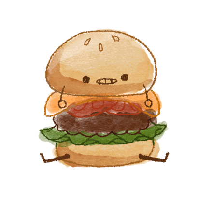 kapebeans giphyupload food burger doodle Sticker