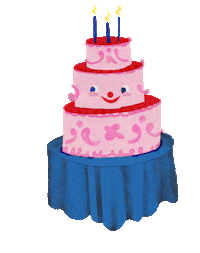 Happy Birthday Cake Sticker by Bob Baker Marionette Theater