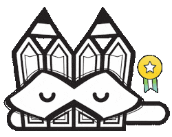 Here You Go Number One Sticker by Stamatia Alexaki