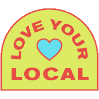 Shop Small Yellow And Blue Sticker by LITTLE Agency