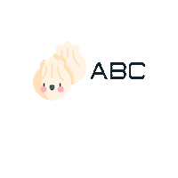 asianborrelclub kawaii abc dumplings asianborrelclub Sticker