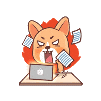 dog Sticker by ShopeeTH