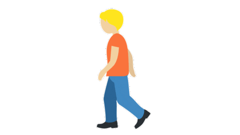 Walking Walk Sticker by EmojiVid